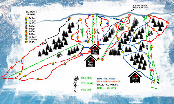 Sarajevo Ski Resort Ski Trail Map