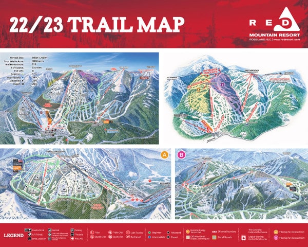 Red Mountain Ski Resort Ski Trail Map