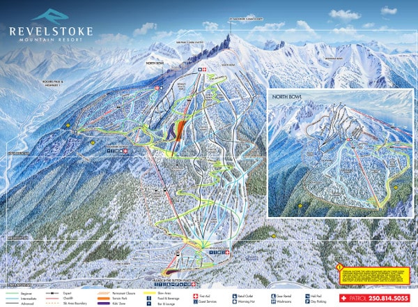 Revelstoke Ski Resort Ski Trail Map
