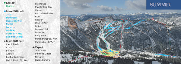 Summit Ski Resort Ski Trail Map