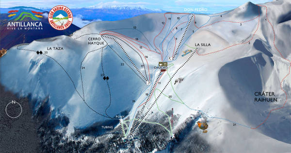 Antillanca Ski Resort Ski Trail Map