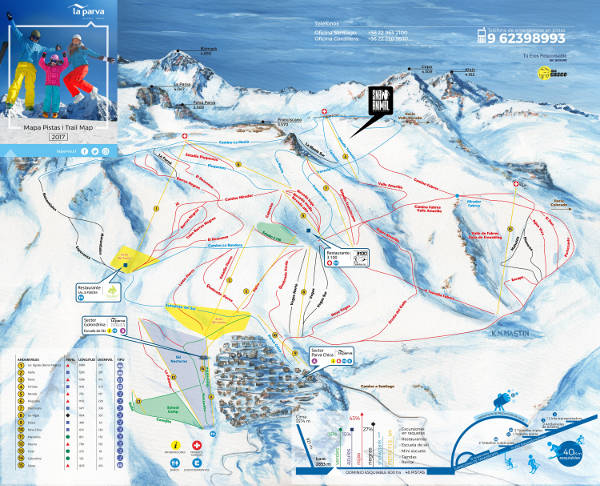 La Parva Ski Trail Map