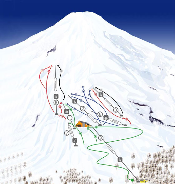 Pucon Ski Trail Map
