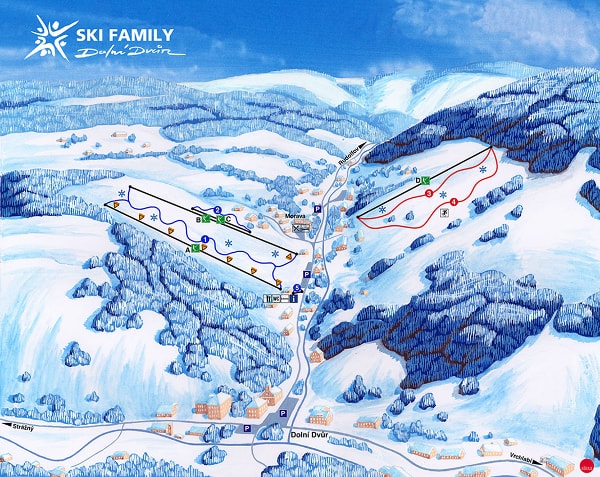 Dolní Dvůr Ski Ski Trail Map