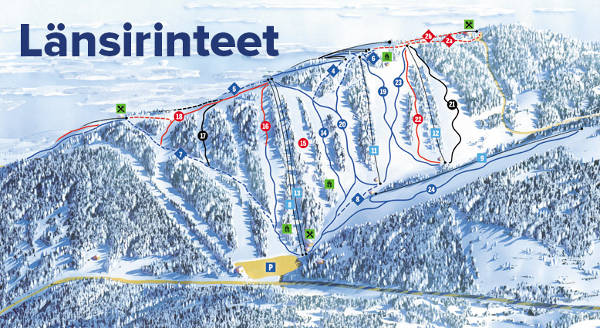 Tahko Ski Resort Ski Trail Map