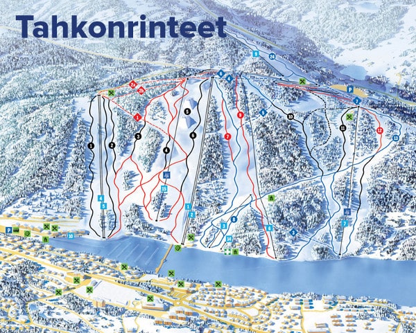 Tahko Ski Resort Ski Trail Map