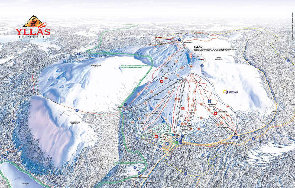 Yllas Ski Resort Ski Trail Map