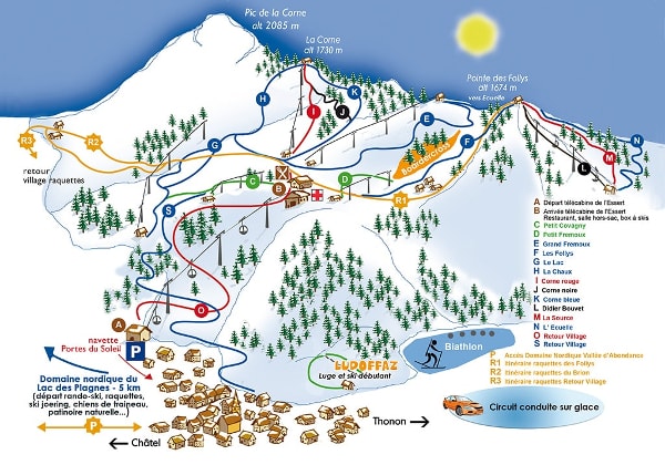 Abondance Ski Trail Map