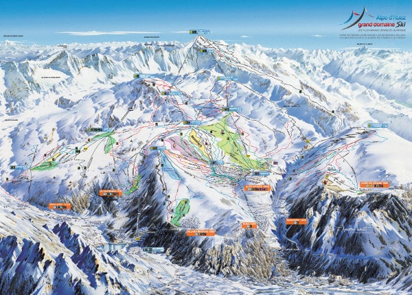 Alpe D'Huez Ski Trail Map