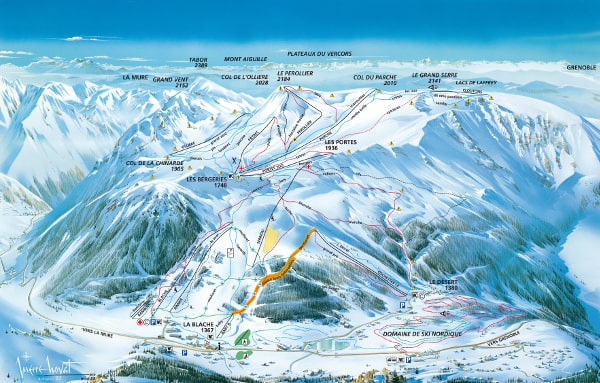 Cauterets Ski Trail Map