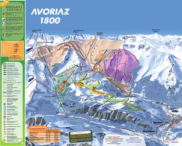 Avoriaz Ski Trail Map