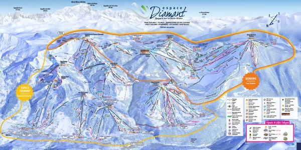 Espace Diamant Ski Resort Ski Trail Map