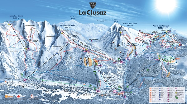La Clusaz Ski Resort Ski Trail Map