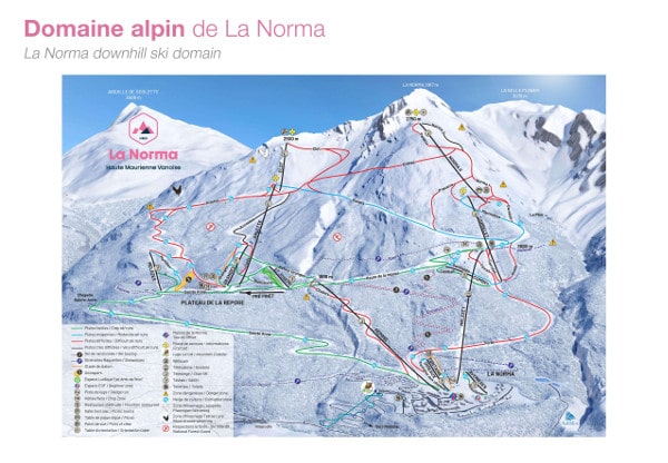 La Norma Ski Trail Map