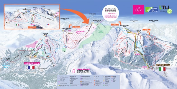La Rosière Ski Resort Ski Map