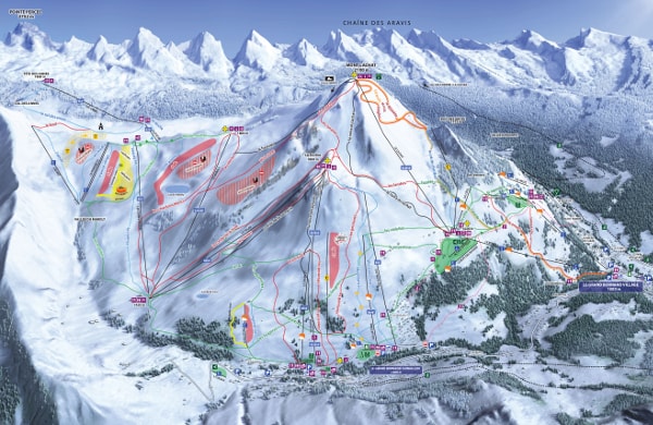 Le Grand Bornand Ski Resort Ski Trail Map