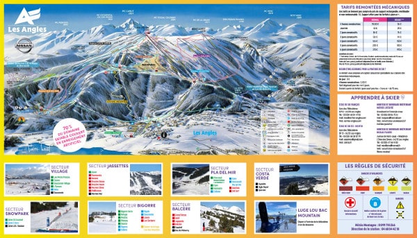 Les Angles Ski Trail Map