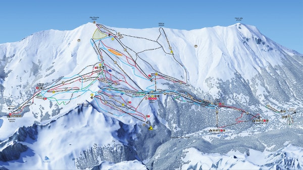 Contamines Ski Trail Map