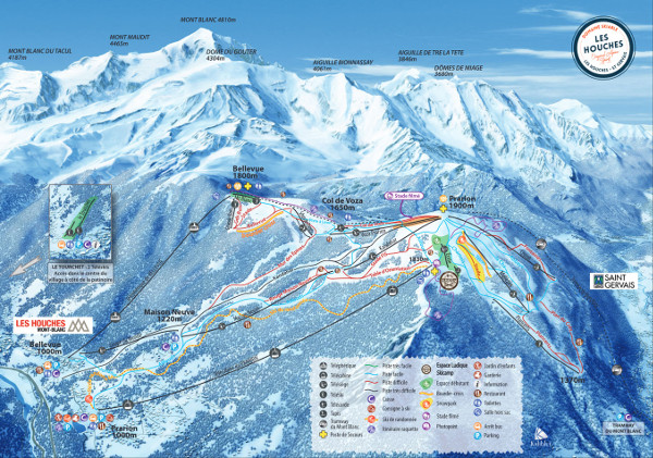 Les Houches Ski Trail Map