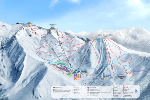 Luz Ardiden Ski Trail Map