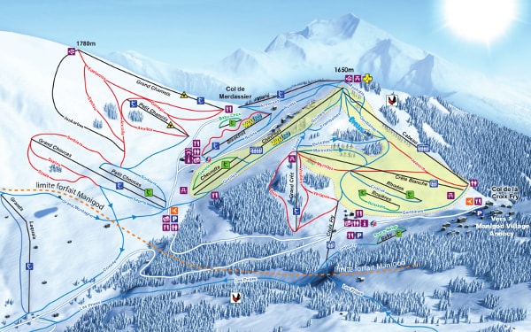 Manigod Ski Resort Ski Trail Map