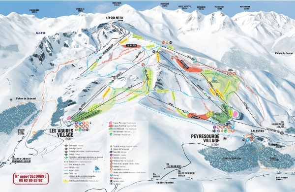Peyragudes Ski Trail Map