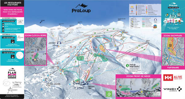 Pra Loup Ski Trail Map