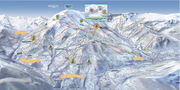 Saint Gervais Ski Trail Map