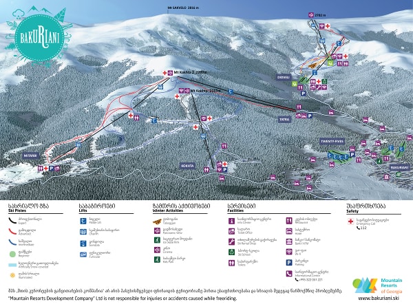 Bakuriani Ski Trail Map
