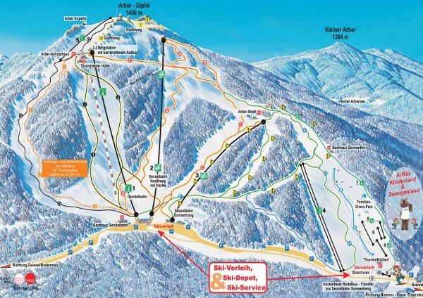 Arber Ski Trail Map