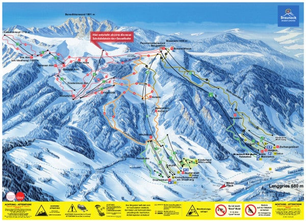 Brauneck Ski Resort Ski Trail Map