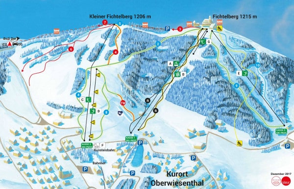 Fichtelberg Ski Resort Ski Trail Map