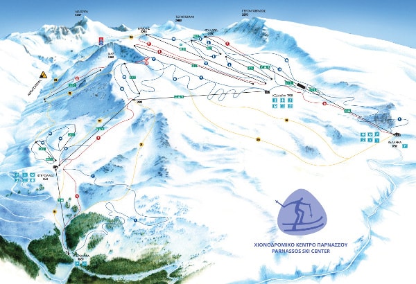 Parnassos Ski Trail Map