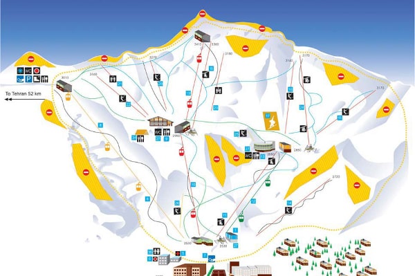 Dizin Ski Trail Map