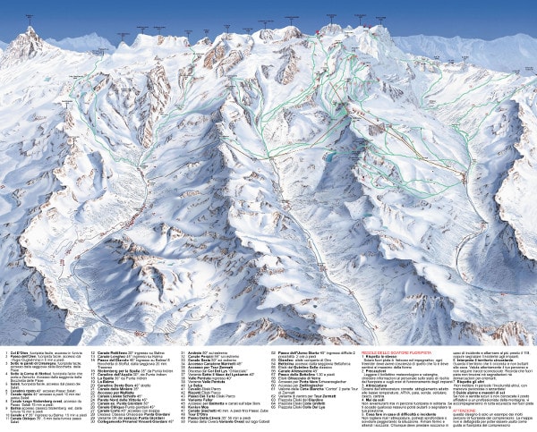 Alagna Ski Trail Map