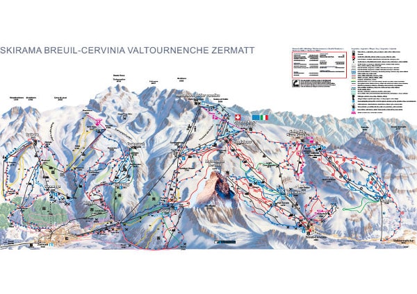 Cervinia Ski Trail Map