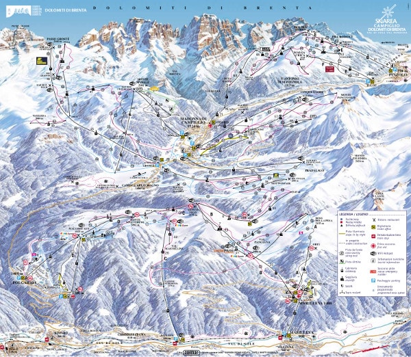Folgarida Ski Trail Map