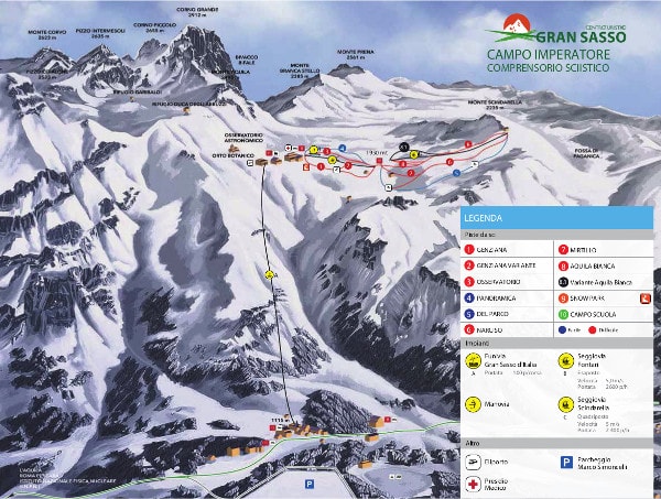 Gran Sasso Ski Trail Map