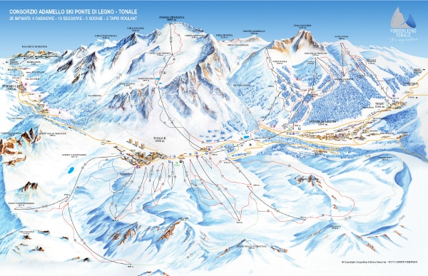 Pontedilegno Tonale Ski Trail Map