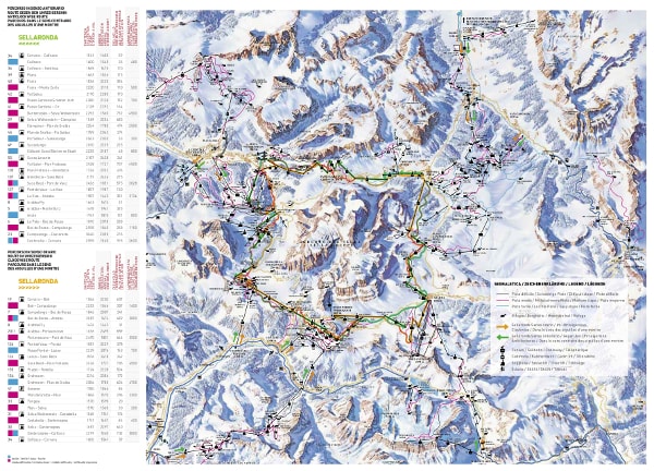 Sella Ronda Ski Trail Map