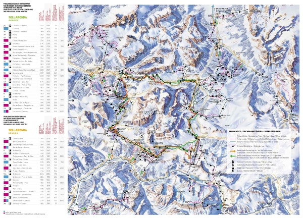 Sella Ronda Ski Trail Map