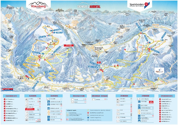 Skiworld Ahrntal Ski Trail Map