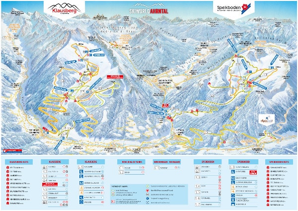 Skiworld Ahrntal Ski Trail Map