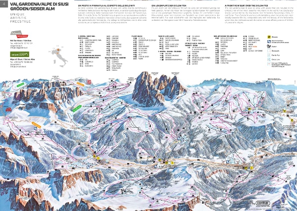 Val Gardena Ski Trail Map