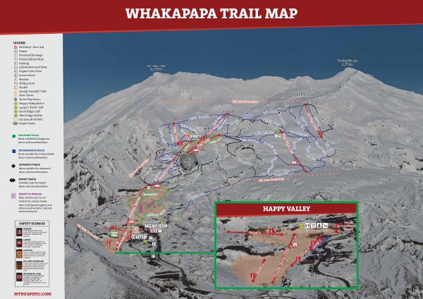 Whakapapa Ski Trail Map