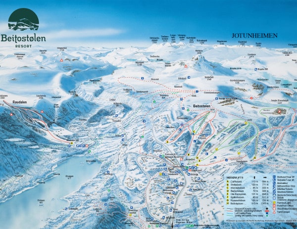 Beitostolen Ski Trail Map