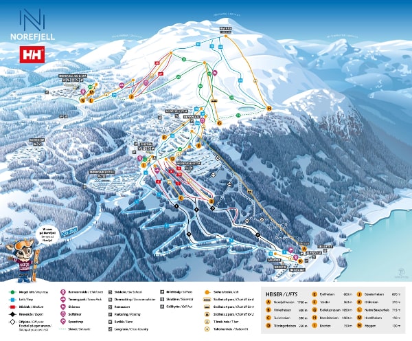 Norefjell Ski Resort Ski Trail Map