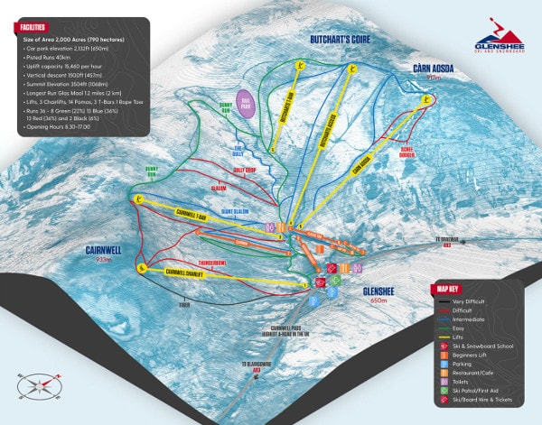 Glenshee Ski Trail Map