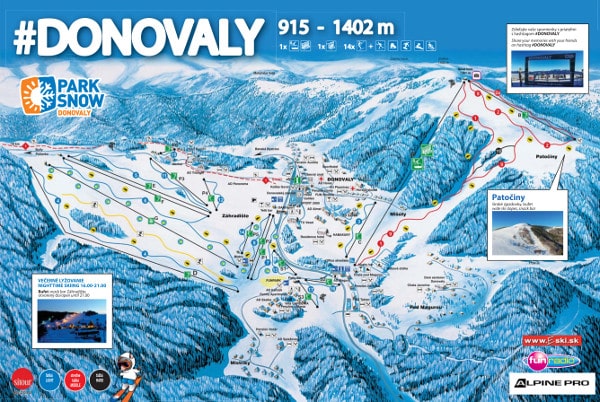 Donovaly Ski Resort Ski Trail Map