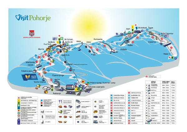 Maribor Pohorje Ski Resort Ski Trail Map